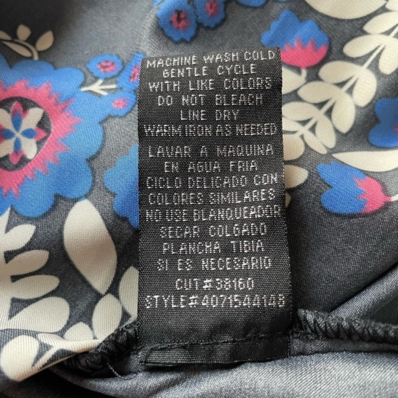 Rampage Satin Floral Shirred Babydoll Peplum Top Small Y2K Office Siren Fairy - Picture 4 of 9